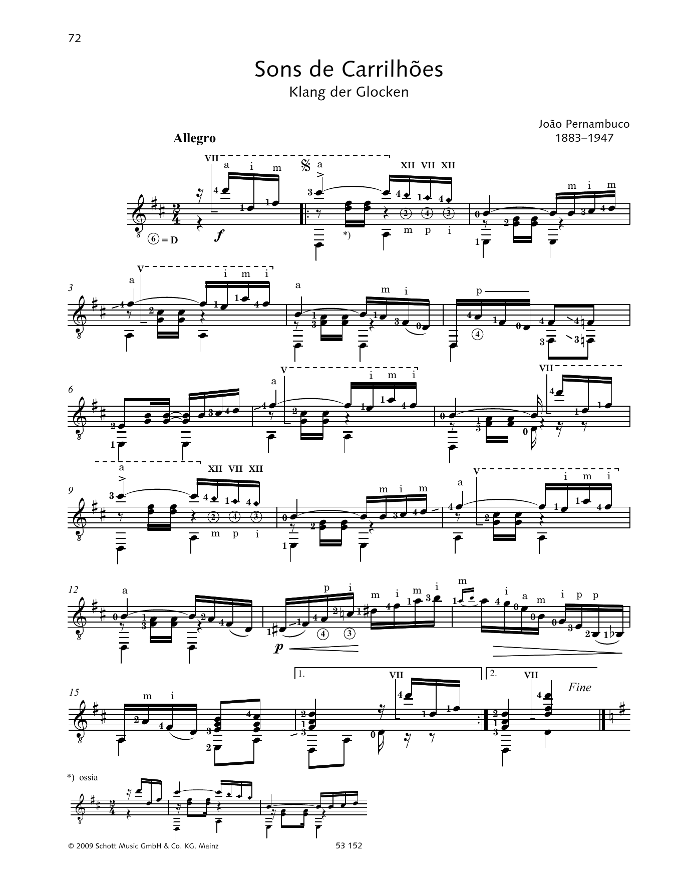 Joao Pernambuco Sons de Carrilhões Sheet Music