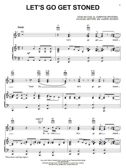 Joe Cocker Let's Go Get Stoned Sheet Music