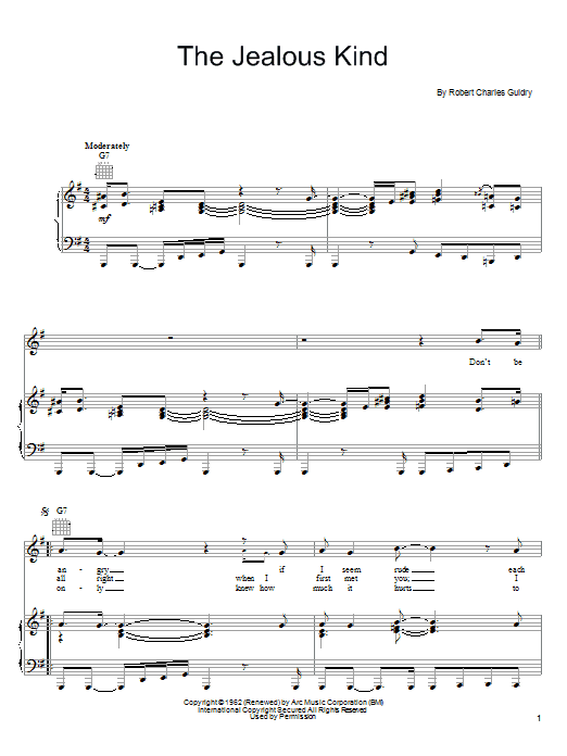 Joe Cocker The Jealous Kind Sheet Music