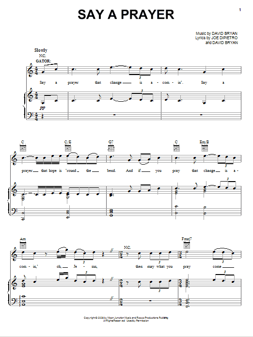 Joe DiPietro Say A Prayer Sheet Music