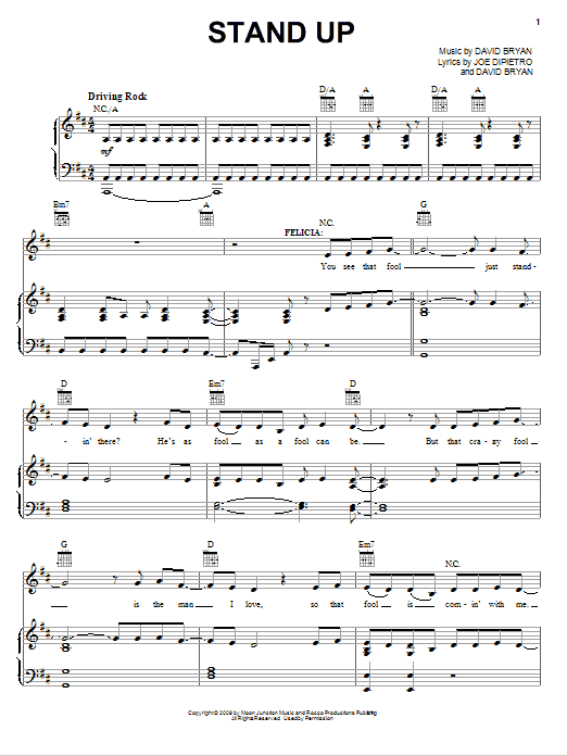 Joe DiPietro Stand Up Sheet Music