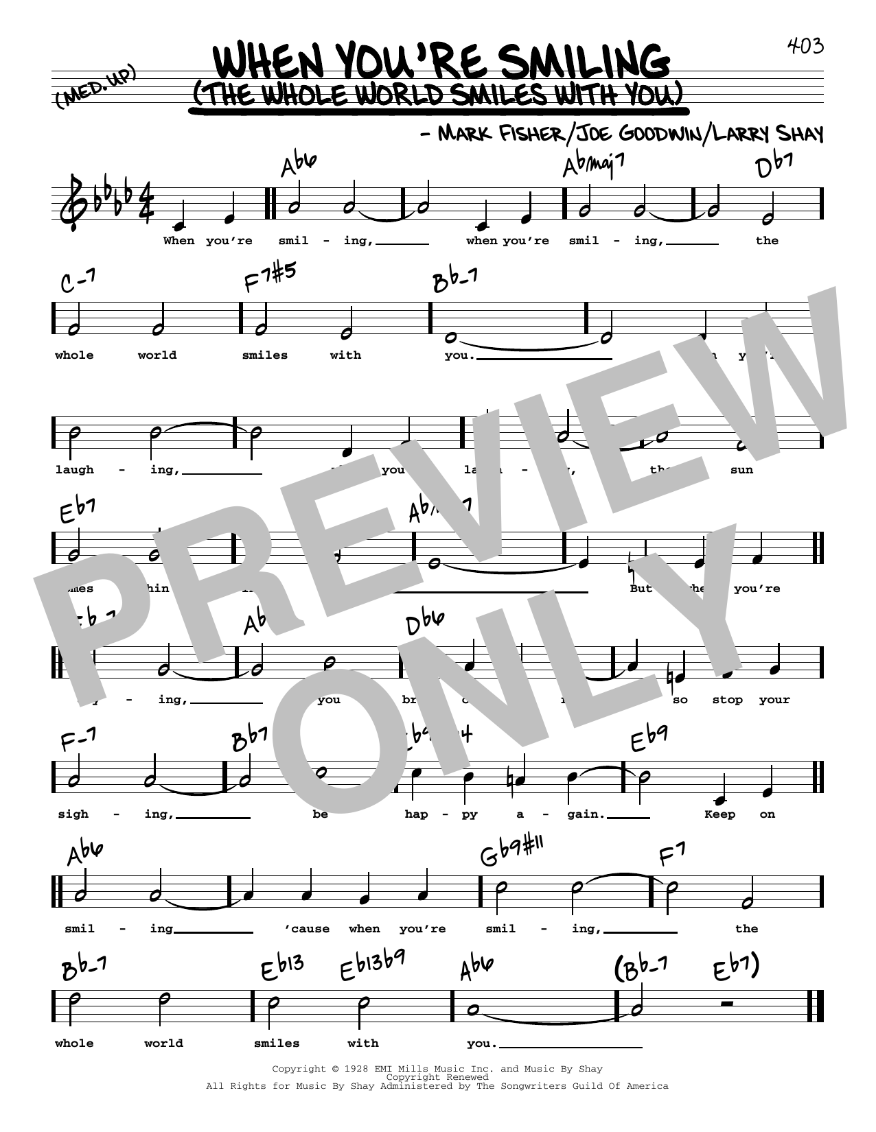 Joe Goodwin When You're Smiling (The Whole World Smiles With You) (High Voice) Sheet Music