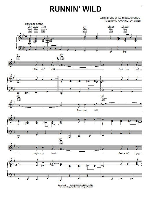 Joe Grey Runnin' Wild Sheet Music