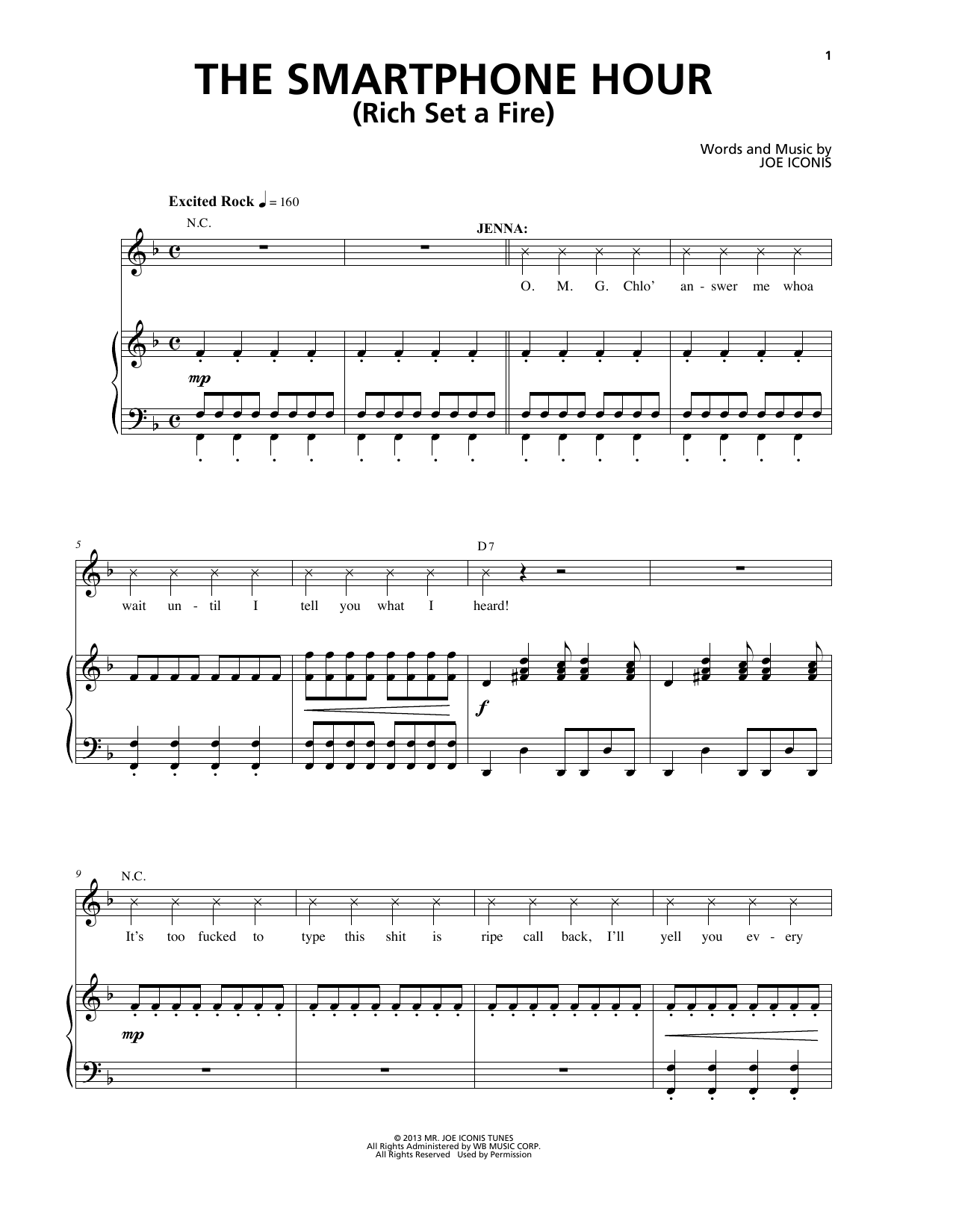 Joe Iconis The Smartphone Hour (Rich Set A Fire) (from Be More Chill) Sheet Music