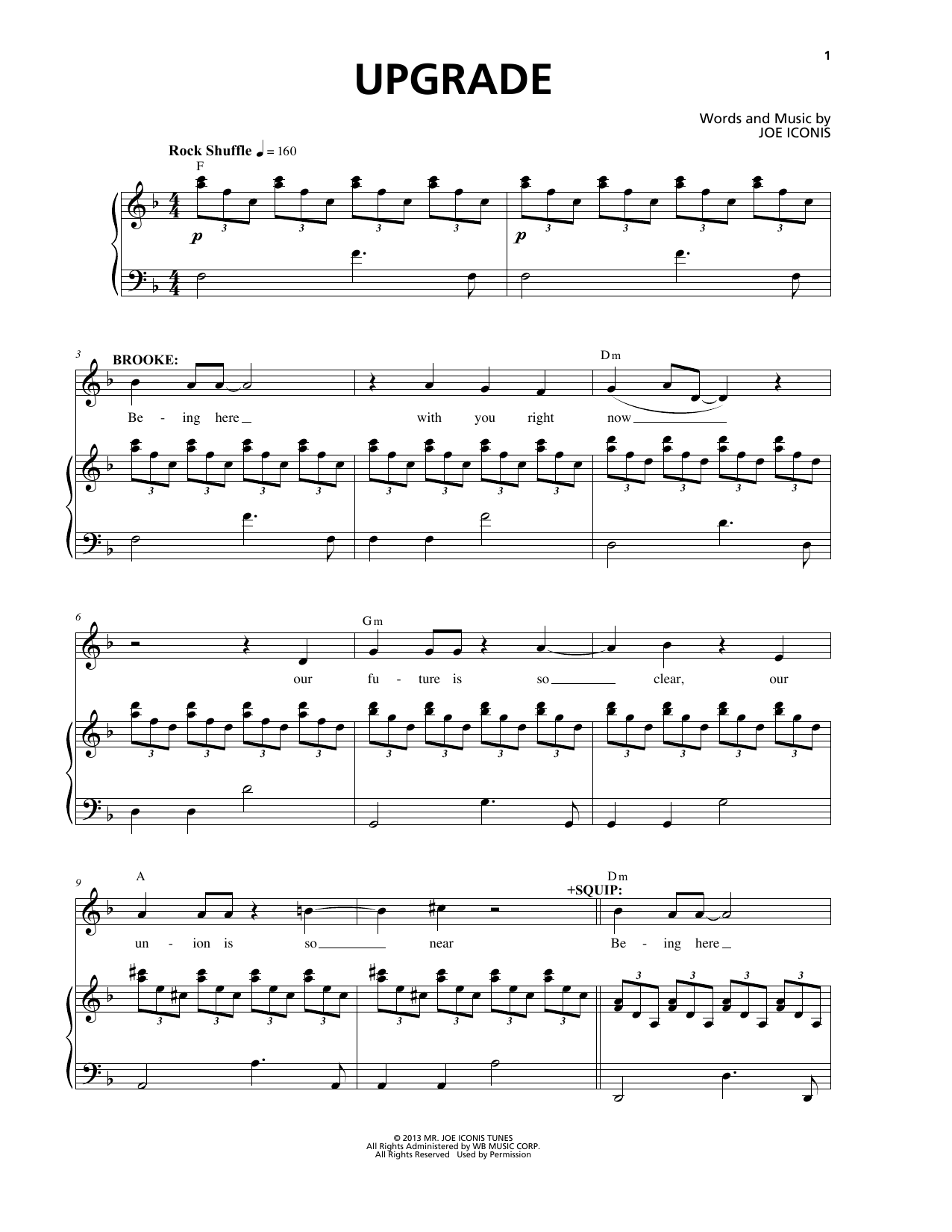 Joe Iconis Upgrade (from Be More Chill) Sheet Music