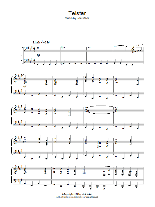 Joe Meek Telstar Sheet Music