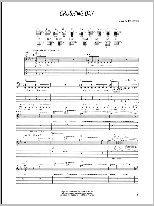 Joe Satriani Crushing Day Sheet Music