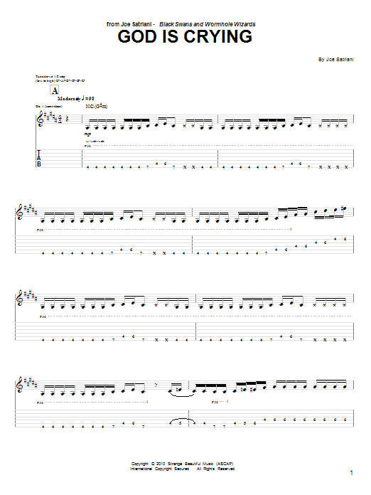 Joe Satriani God Is Crying Sheet Music