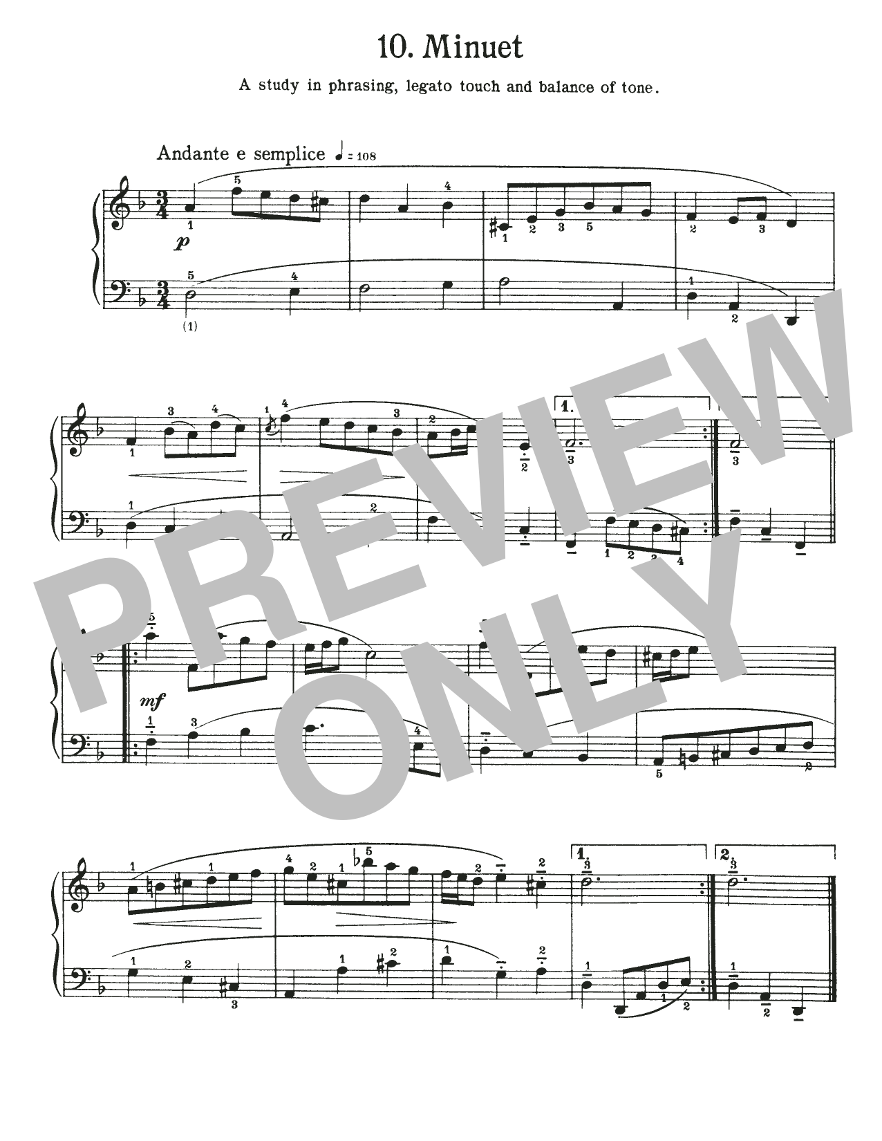 Johann Sebastian Bach Minuet In D Minor, BWV Appendix 132 Sheet Music