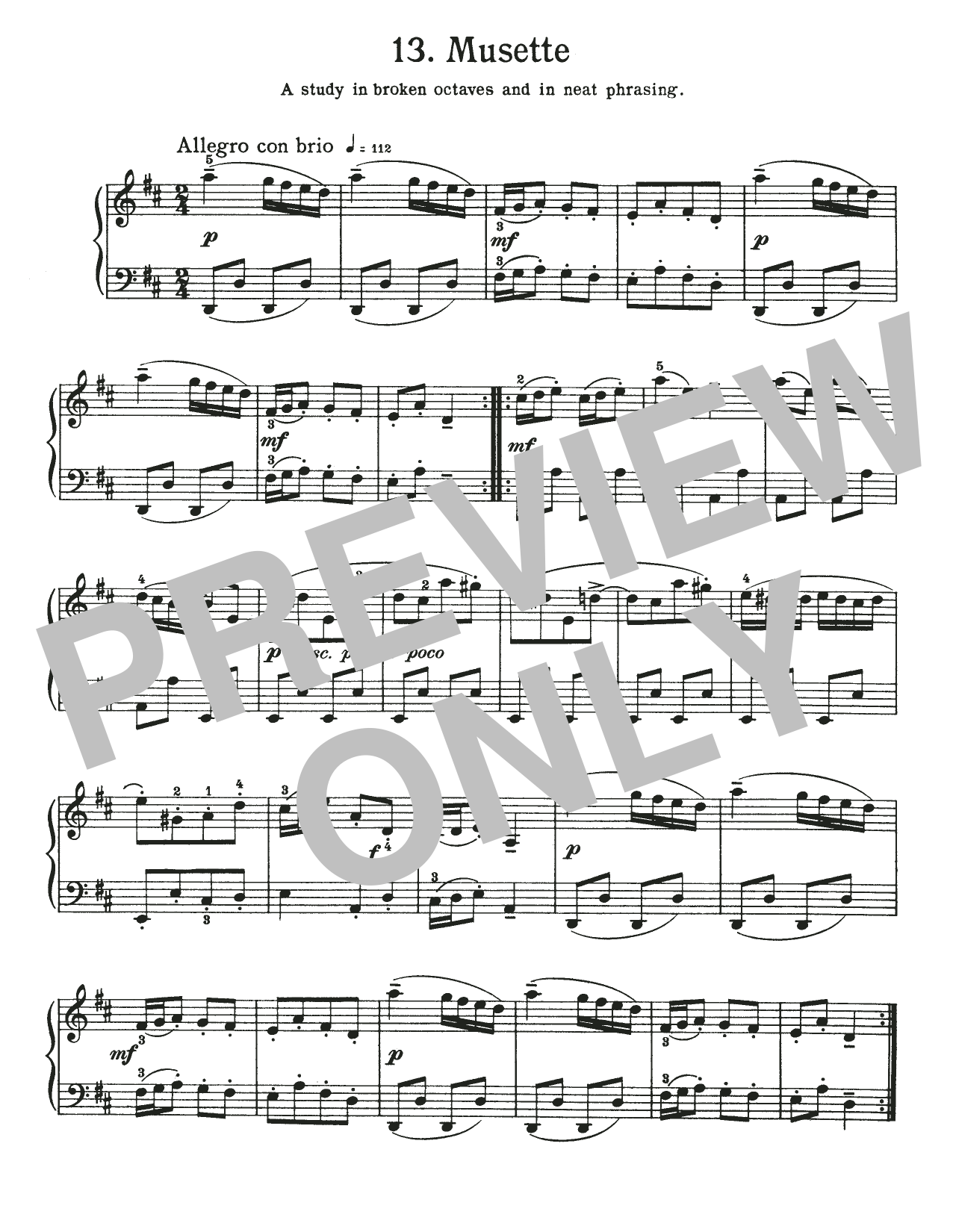 Johann Sebastian Bach Musette In D Major, BWV Appendix 126 Sheet Music