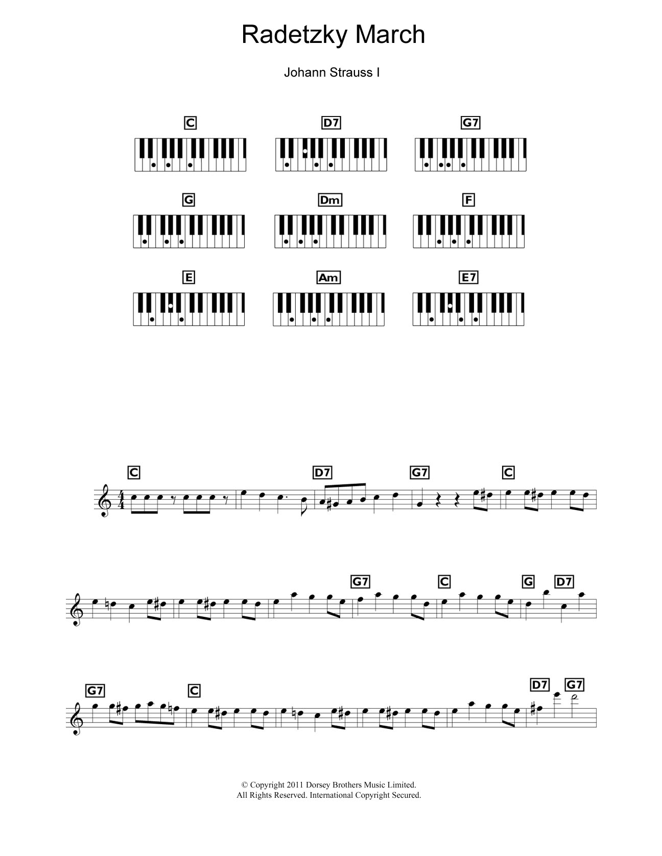 Johann Strauss I Radetzky March Op. 228 Sheet Music