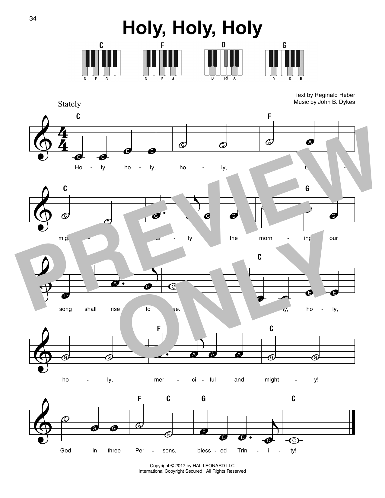 John B. Dykes Holy, Holy, Holy Sheet Music