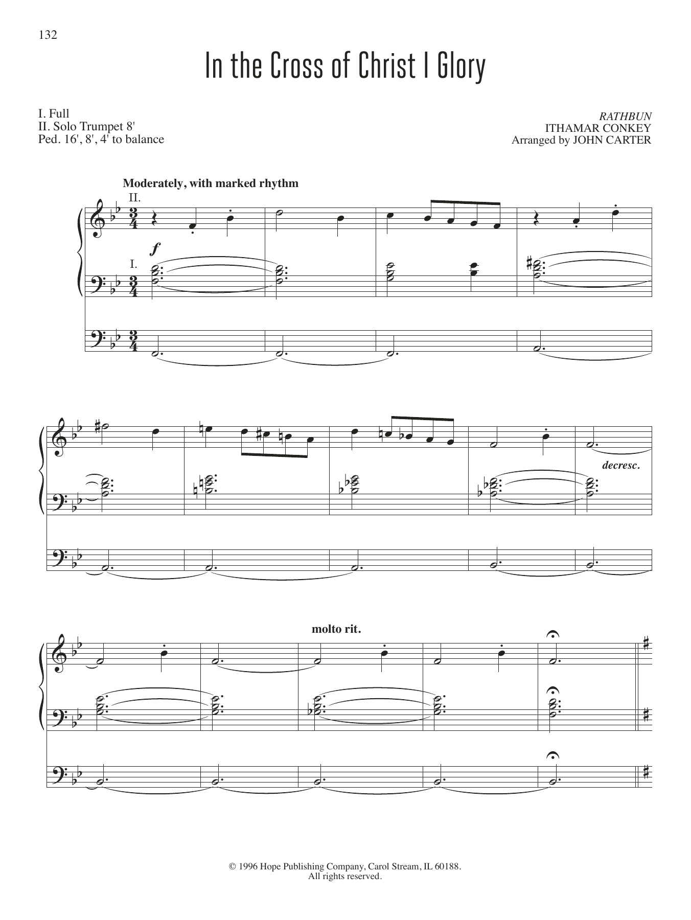 John Carter In the Cross of Christ I Glory Sheet Music
