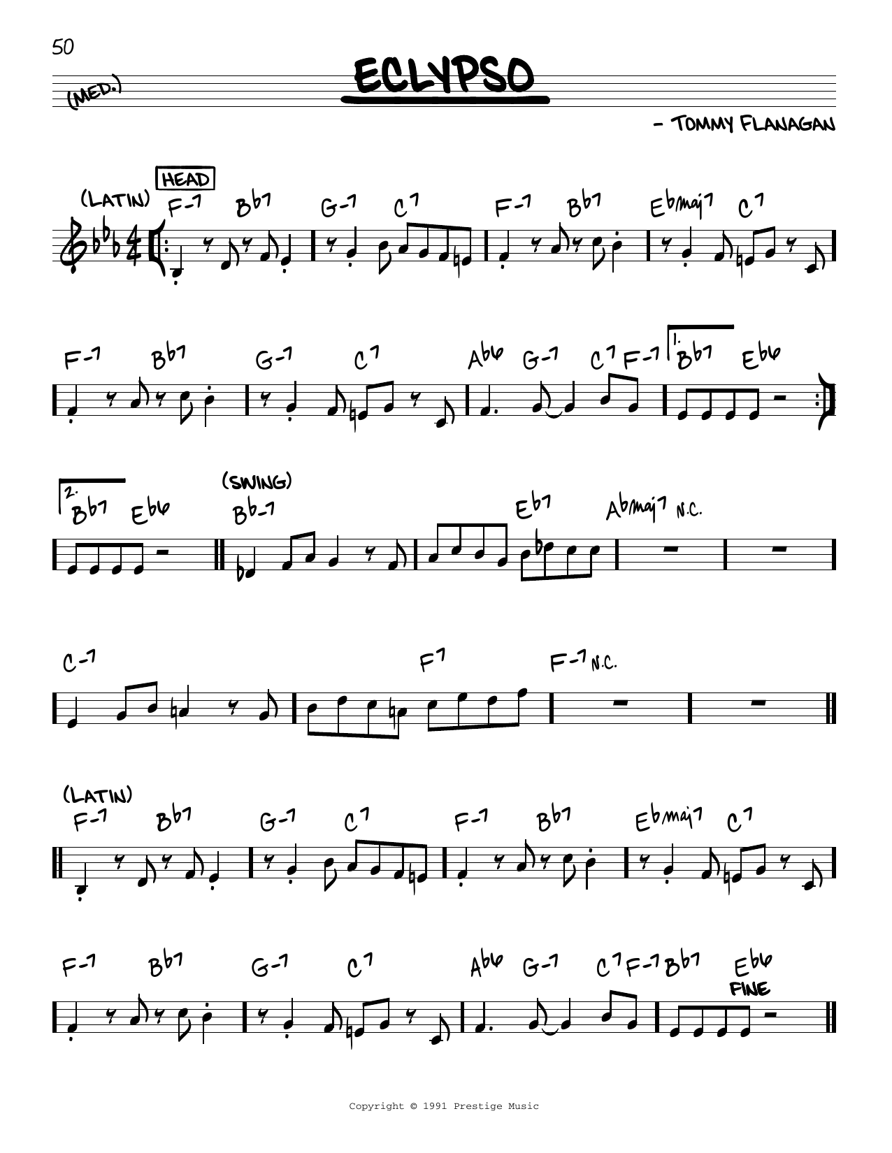 John Coltrane Eclypso Sheet Music