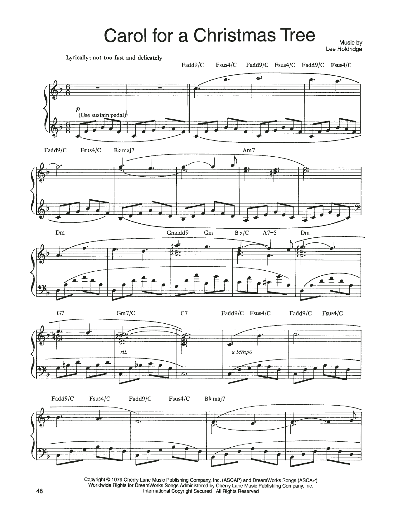 John Denver and The Muppets Carol For A Christmas Tree (from A Christmas Together) Sheet Music