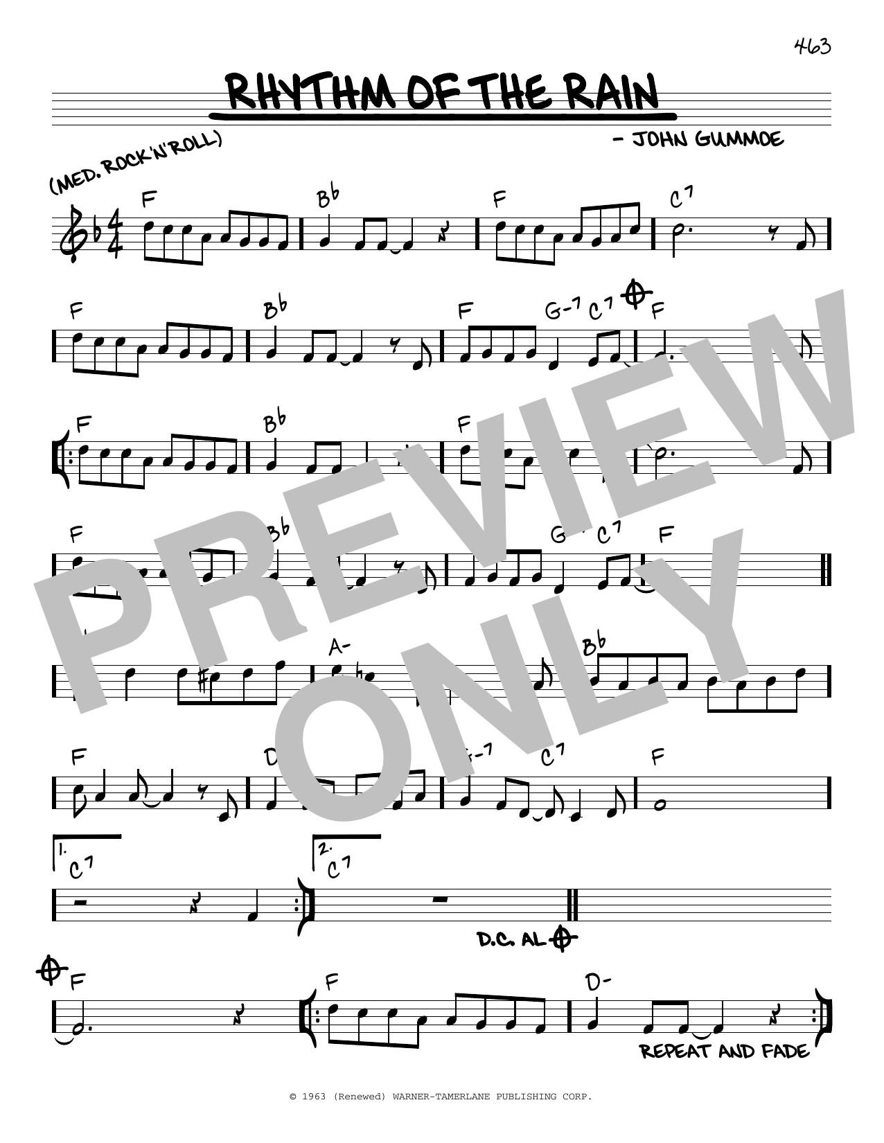 John Gummoe Rhythm Of The Rain Sheet Music