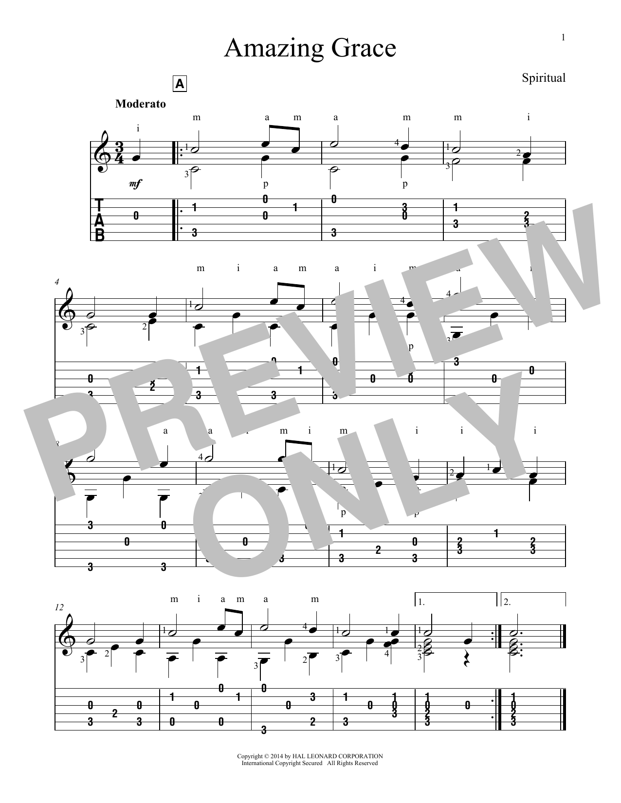 John Hill Amazing Grace Sheet Music