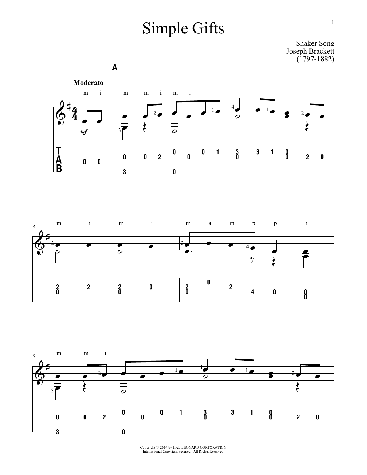 John Hill Simple Gifts Sheet Music
