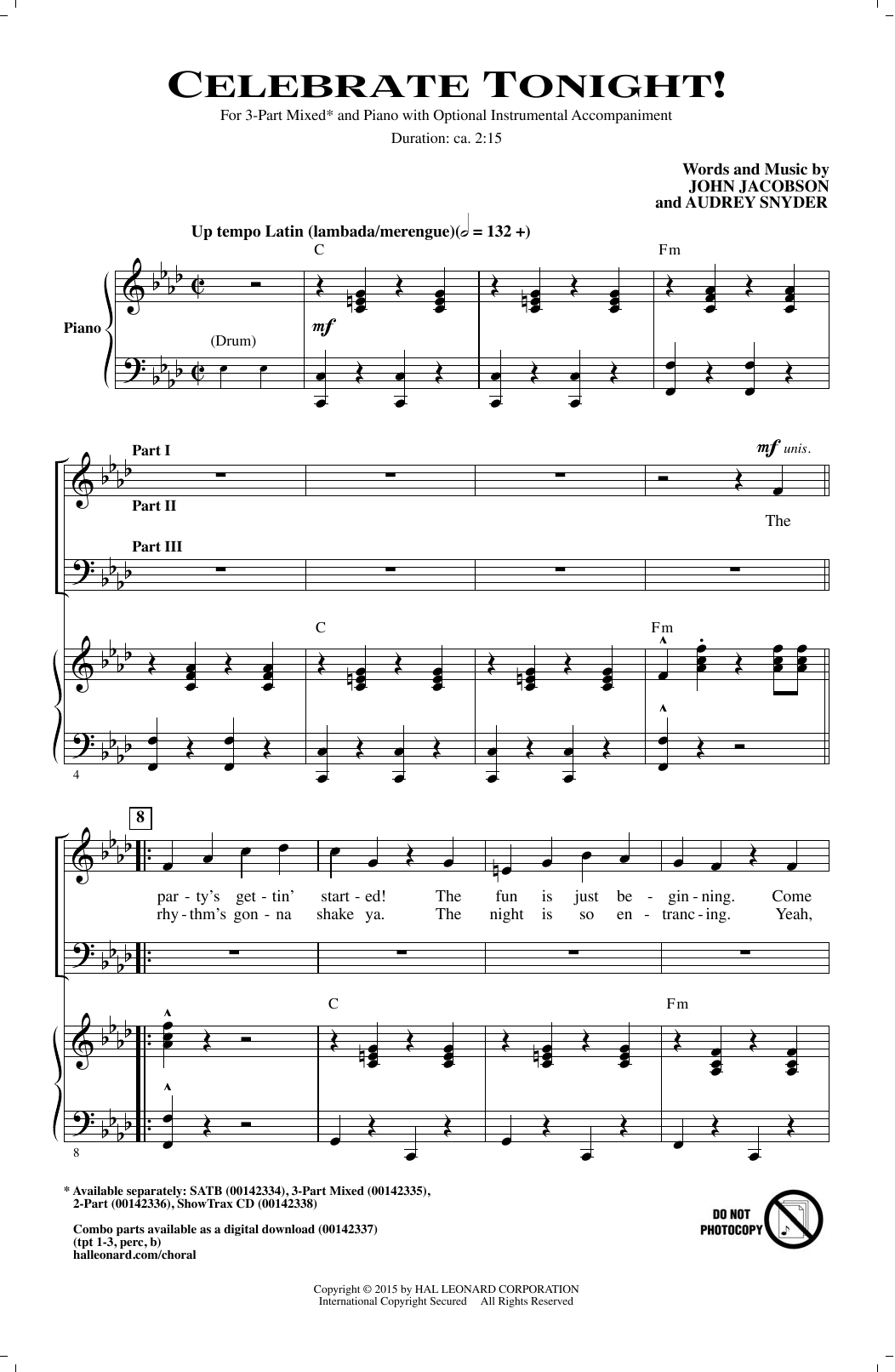 John Jacobson Celebrate Tonight! Sheet Music
