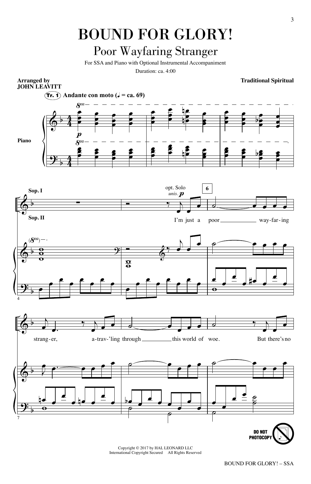 John Leavitt Bound For Glory! Sheet Music