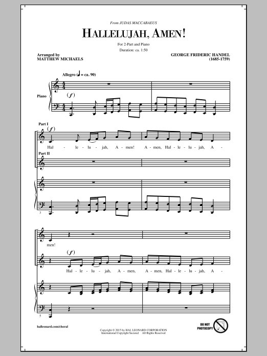 John Leavitt Hallelujah, Amen! Sheet Music