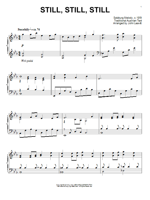 John Leavitt Still, Still, Still Sheet Music