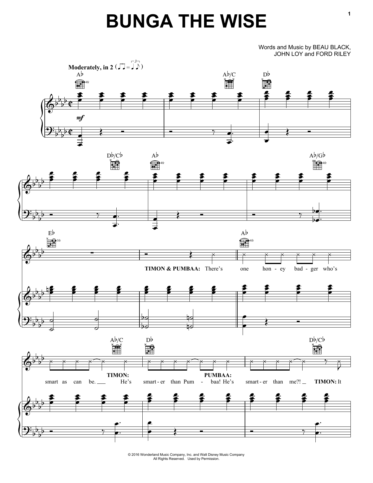 John Loy Bunga The Wise Sheet Music
