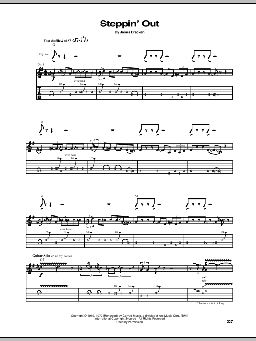 John Mayall's Bluesbreakers Steppin' Out Sheet Music