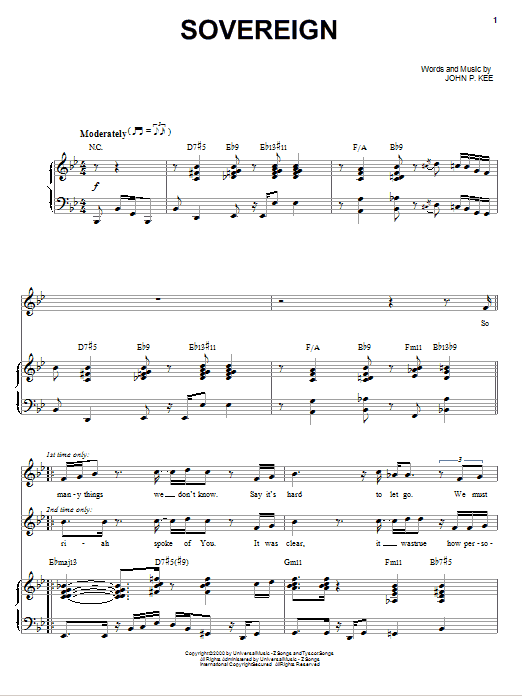John P. Kee Sovereign Sheet Music
