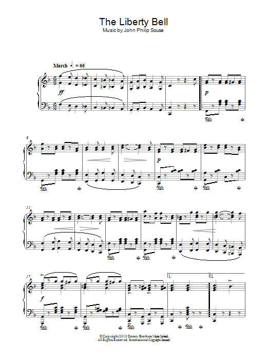 John Philip Sousa The Liberty Bell Sheet Music