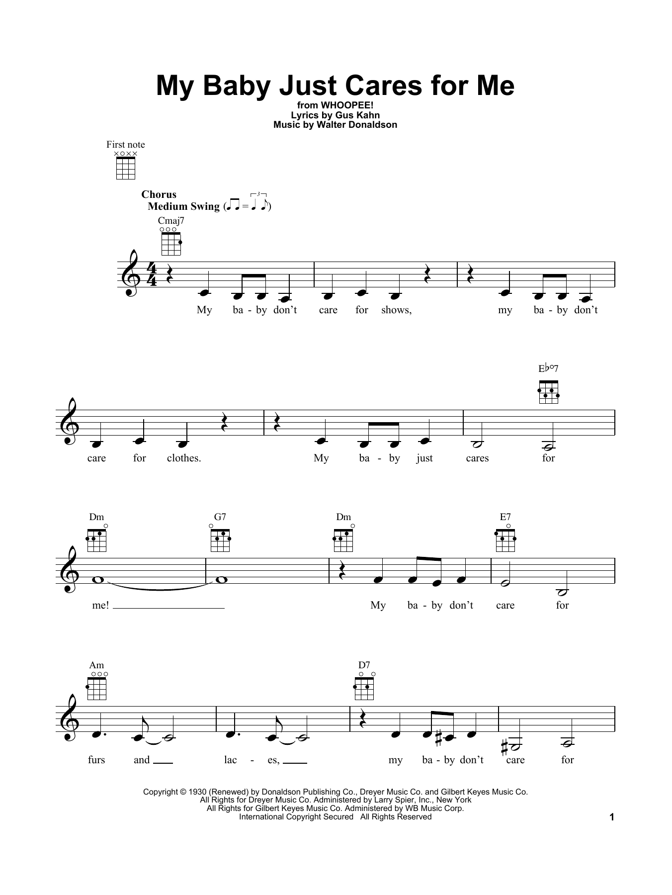 John Pizzarelli My Baby Just Cares For Me Sheet Music