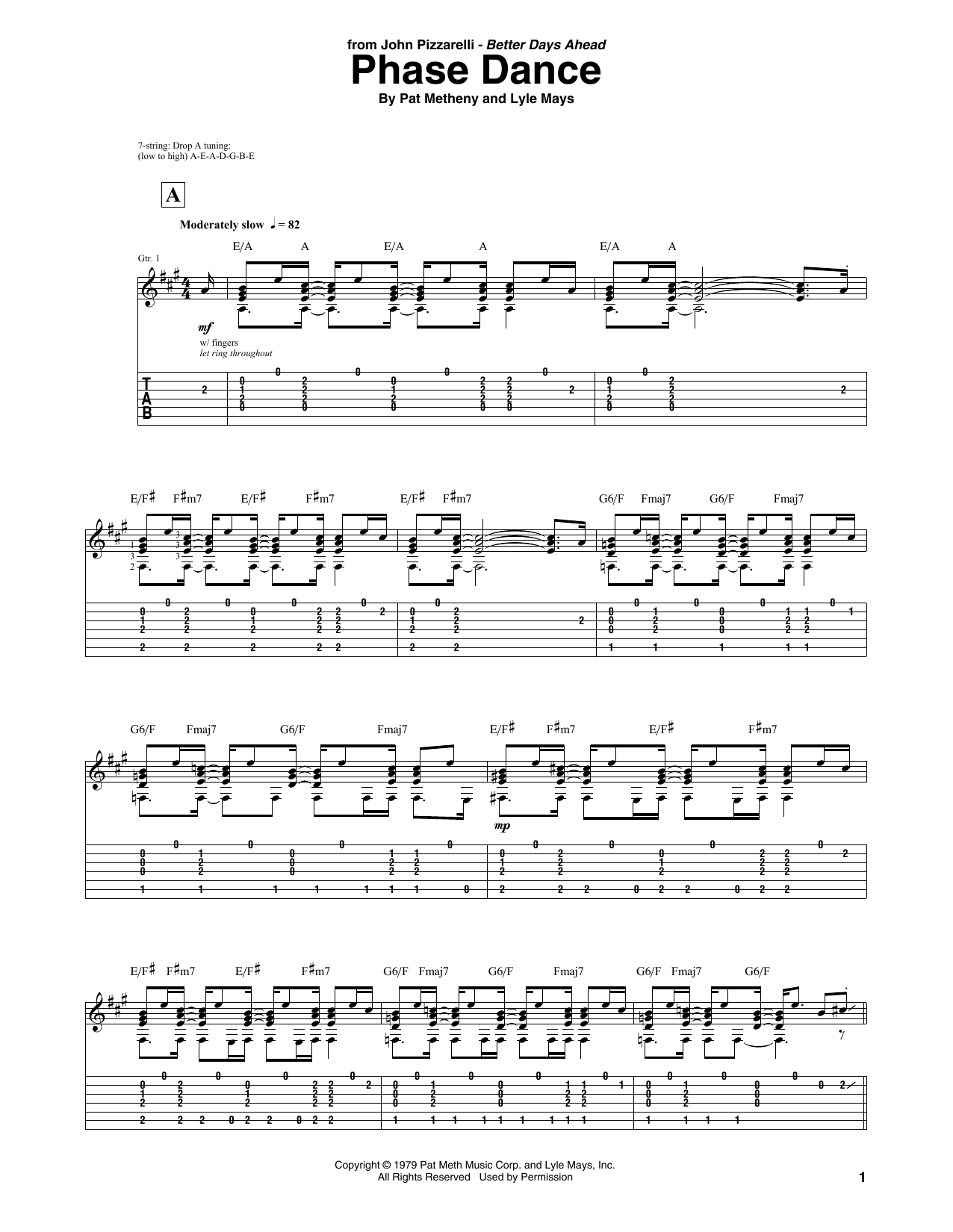 John Pizzarelli Phase Dance Sheet Music