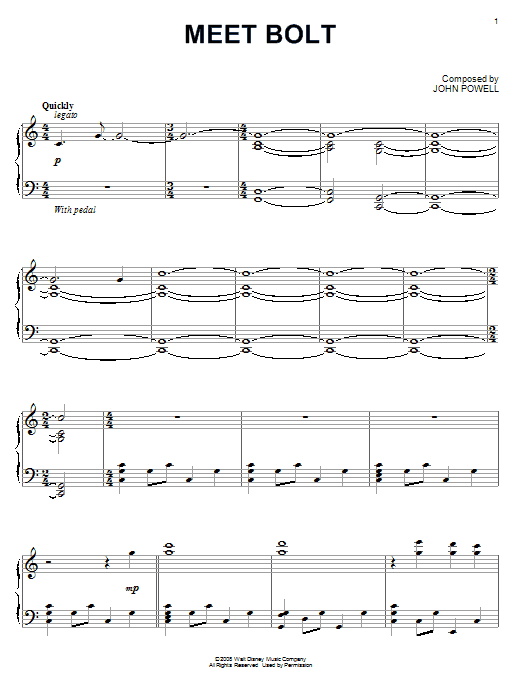 John Powell Meet Bolt Sheet Music