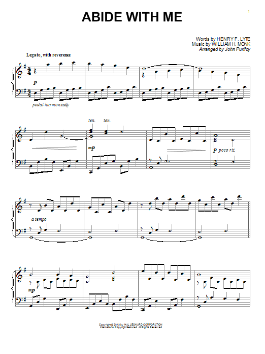 John Purifoy Abide With Me Sheet Music
