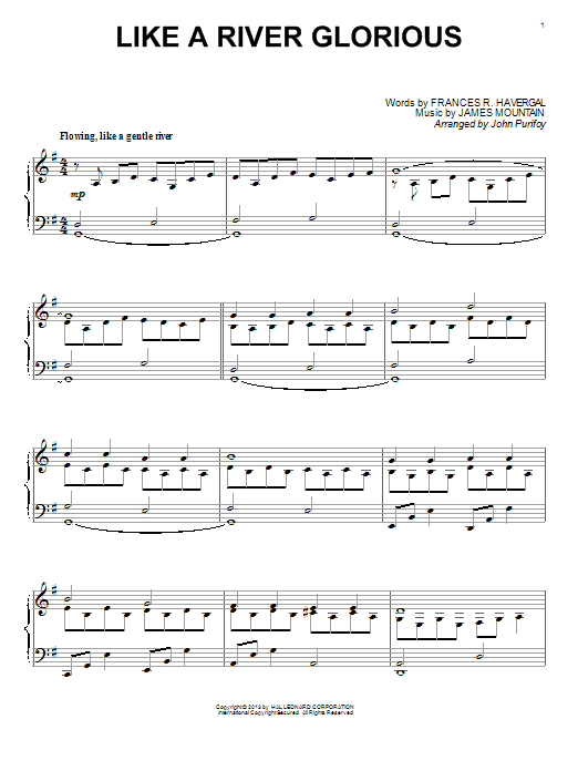 John Purifoy Like A River Glorious Sheet Music