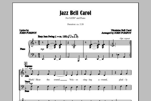 John Purifoy Ukrainian Bell Carol Sheet Music