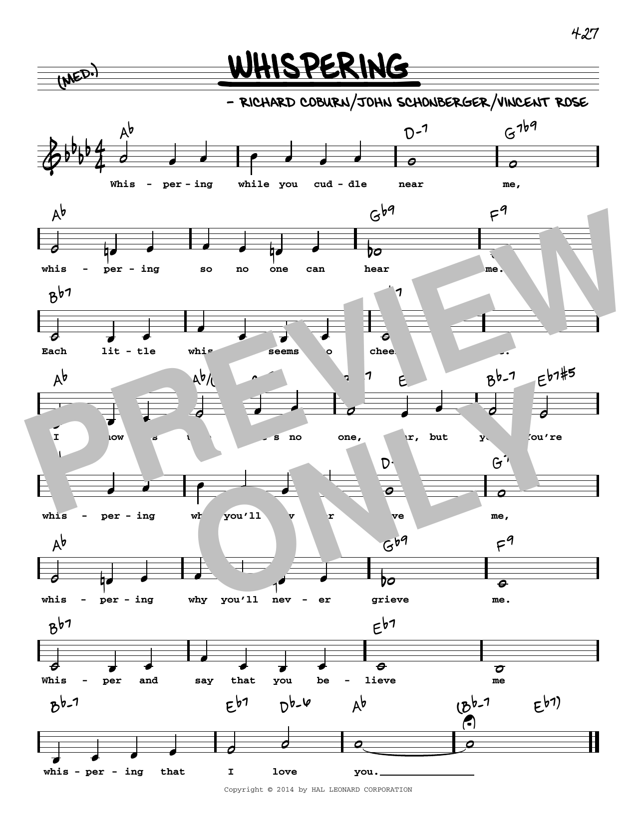 John Schonberger Whispering (Low Voice) Sheet Music