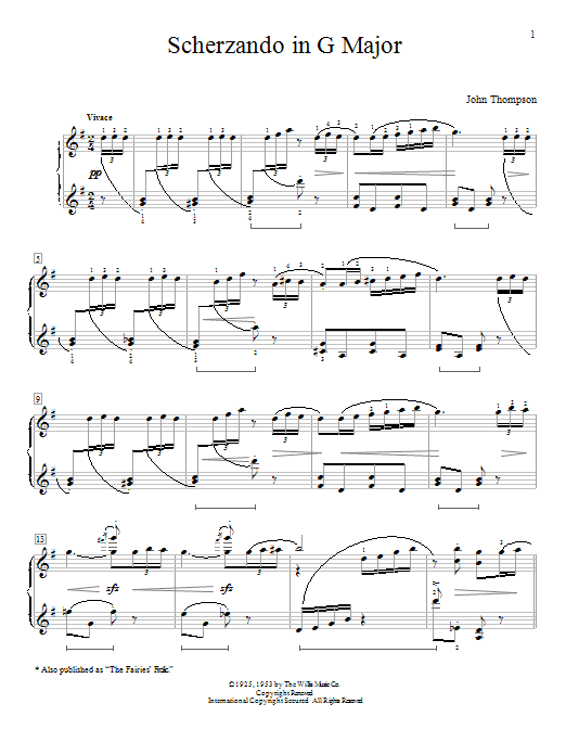 John Thompson Scherzando In G Major Sheet Music