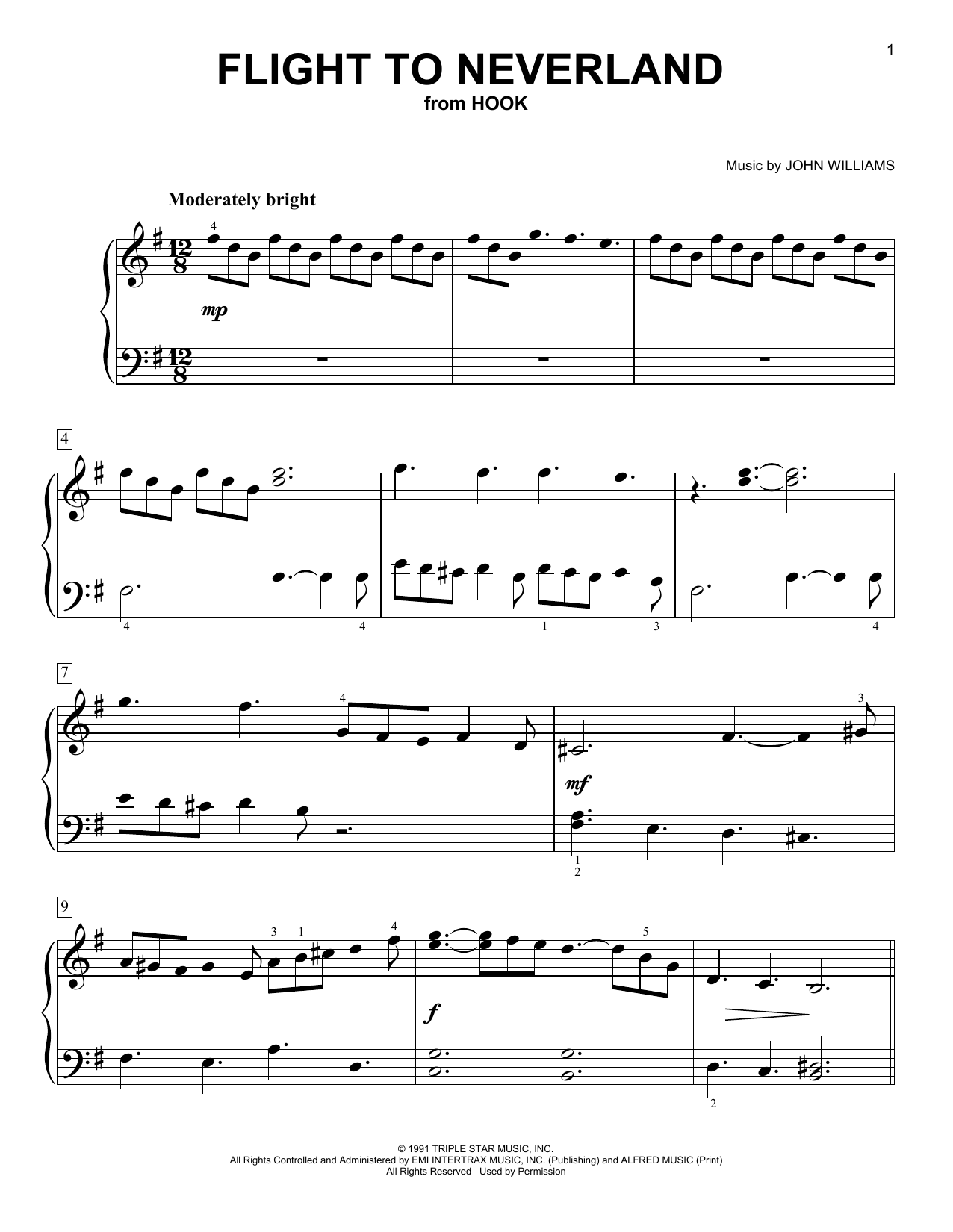 John Williams Flight To Neverland (from Hook) Sheet Music