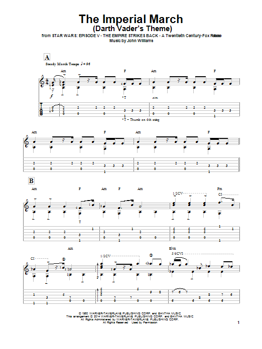 John Williams The Imperial March (Darth Vader's Theme) (arr. Ben Woolman) Sheet Music