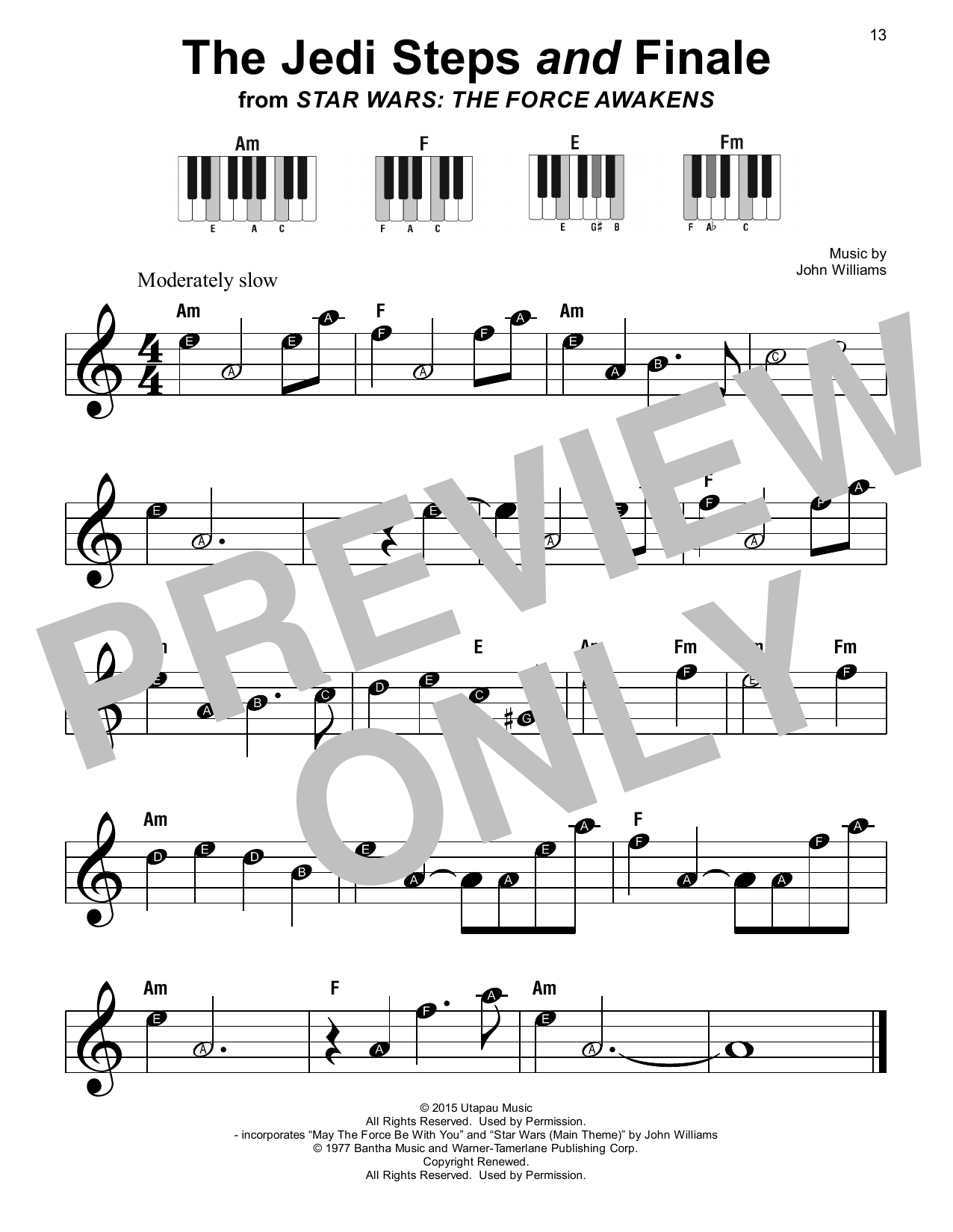 John Williams The Jedi Steps And Finale (from Star Wars: The Force Awakens) Sheet Music