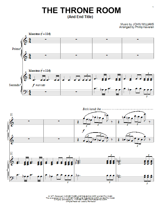 John Williams Throne Room and End Title (arr. Phillip Keveren) (from Star Wars: A New Hope) Sheet Music
