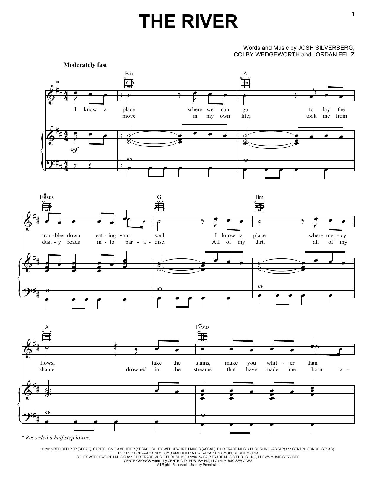 Jordan Feliz The River Sheet Music