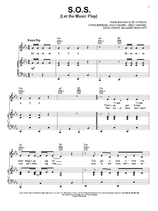 Jordin Sparks S.O.S. (Let The Music Play) Sheet Music