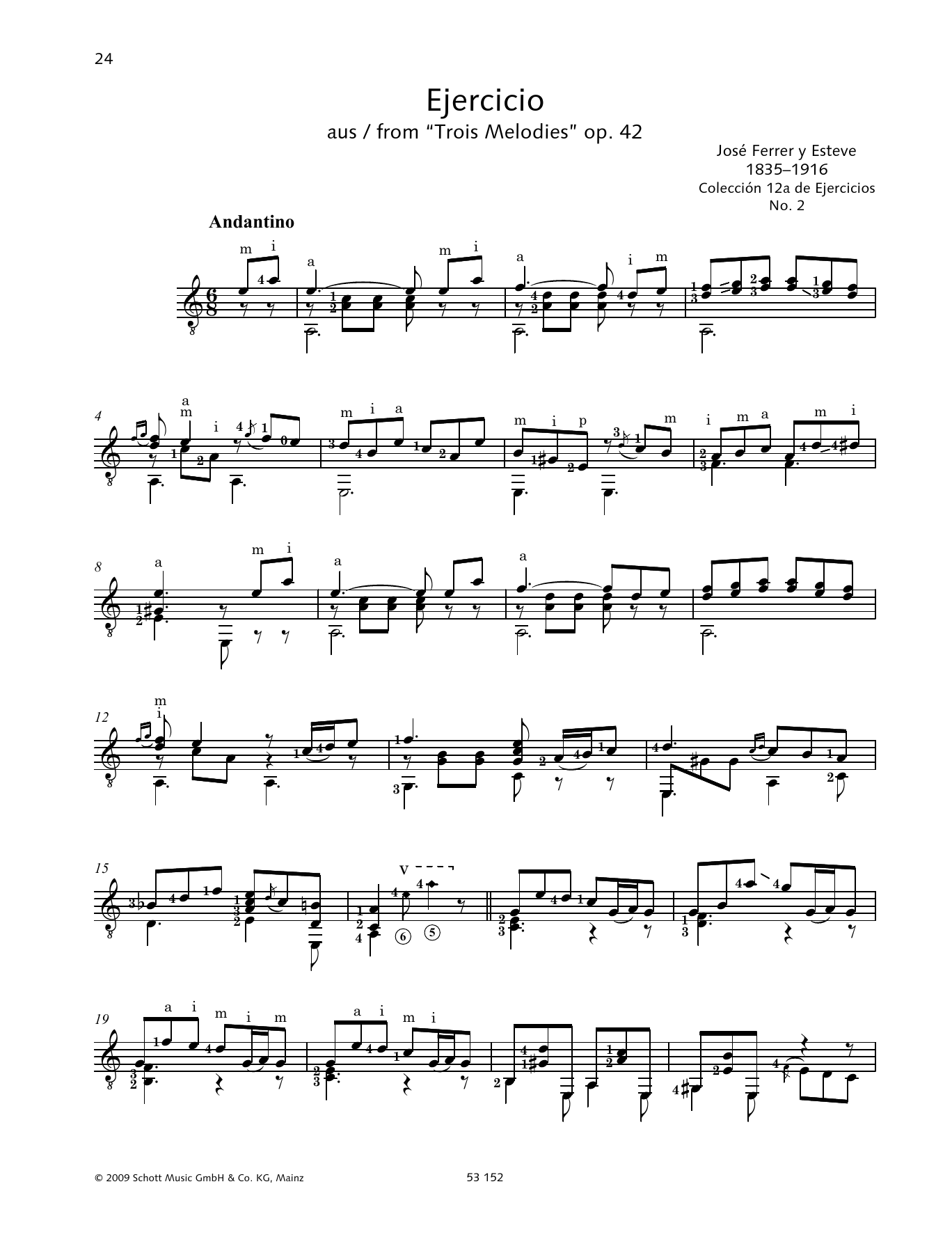 Jose Ferrer Ejercicio Sheet Music