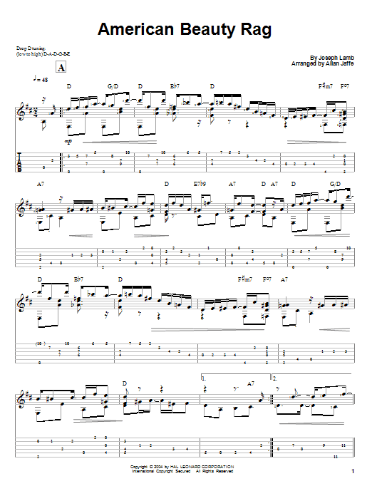 Joseph Lamb American Beauty Sheet Music