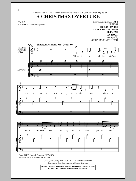 Joseph M. Martin A Celebration Of Carols Sheet Music