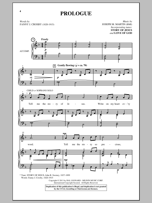 Joseph M. Martin Prologue Sheet Music