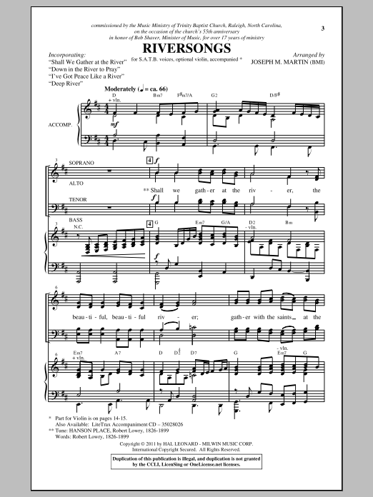 Joseph M. Martin Riversongs Sheet Music