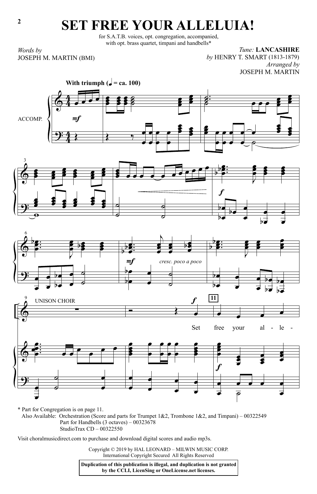Joseph M. Martin Set Free Your Alleluia! Sheet Music